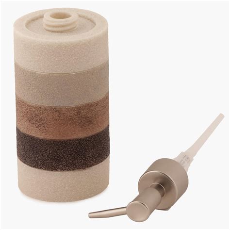 Buy Hudson - Brown Textured Round Polyresin Soap Dispenser - 300ml from ...