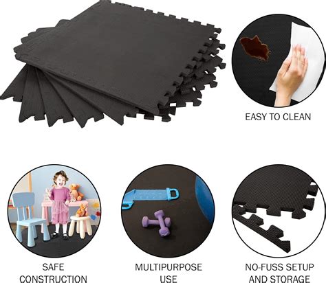 Foam Mat Floor Tiles, Interlocking Ultimate Comfort EVA Foam Padding by ...
