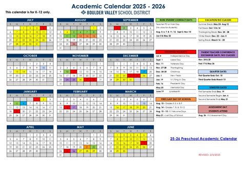 Boulder Valley Schools Calendar 2025-2026 [District Year]