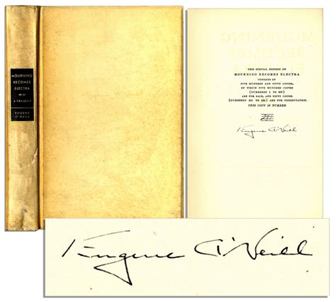 Lot Detail - Eugene O'Neill Signed Limited Edition of His Classic ''Mourning Becomes Electra''