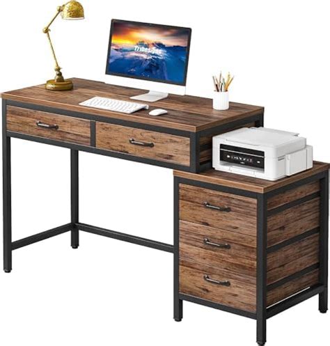 Tribesigns Computer Desk with 5 Drawers, Home Office Desks with ...