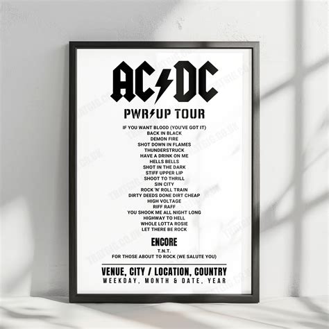 AC/DC Setlist Poster - Soldier Field, Chicago | May 24th, 2025 – That Gig
