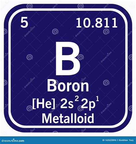 Boron Periodic Element Icon. Chemical Boron Oxide Chemical Element ...