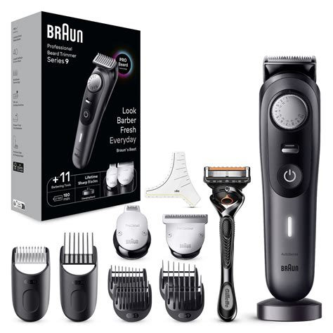 Recortadora profesional de barba Braun Series 9 BT9441, con accesorios ...