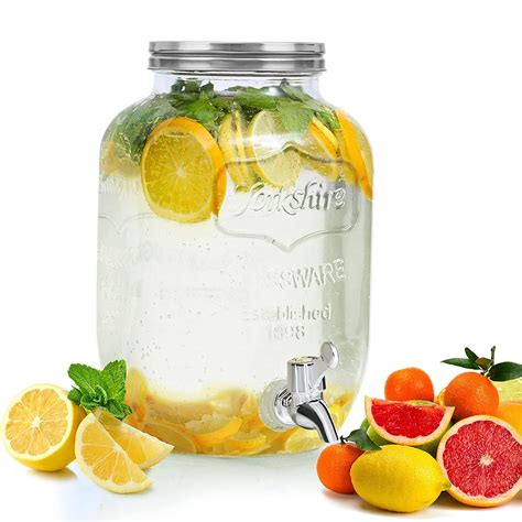 Glass BAR Glass 4 LTR Cold Water Mason Jar | Beer Dispenser | Drink ...