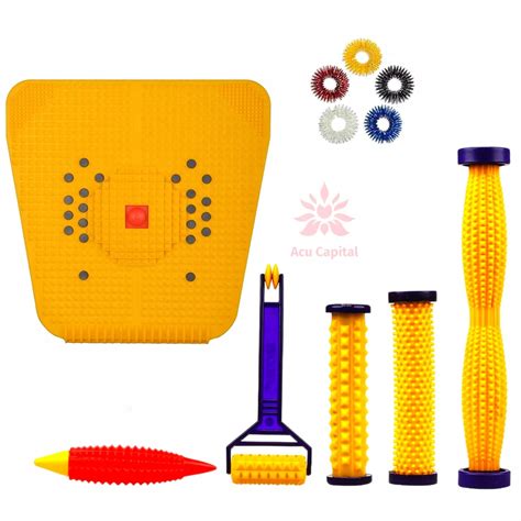 Acu Capital Acupressure 2000 Mat Yellow And Complete Full Set Of Roller ...