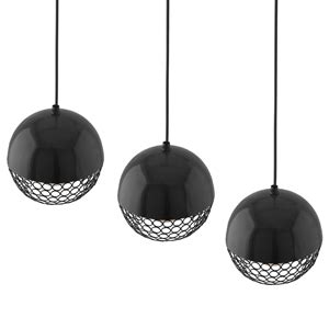 Buy Homesake 40W 3-Lights Linear Cluster Chandelier Hanging Globe ...