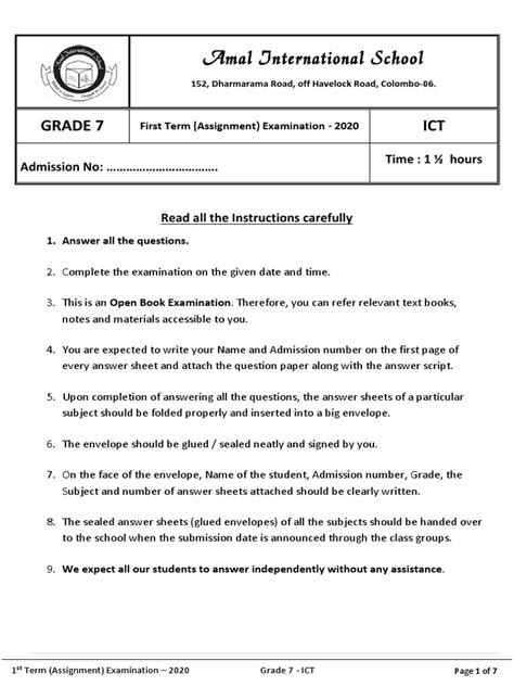 Image result for Class 7 17th Assignment Answer ICT