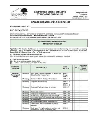 Fillable Online CA Green Non-Residential Building Checklist Fax Email ...