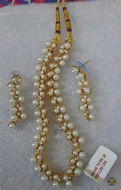 ZAVERI PEARLS Contemporary Look Pearls Choker Jewellery Set For Women ...