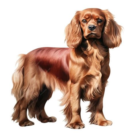 Premium AI Image | Captivating Ruby Red Cavalier x Cocker Cross ...