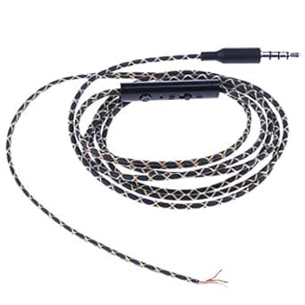 WOMBLE 3.5mm DIY Earphone Audio Cable with Mic Repair Headphone Wire ...