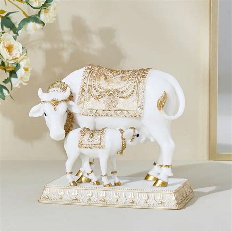 Buy Dhayana Polyresin Cow and Calf Figurine from Home Centre at just ...