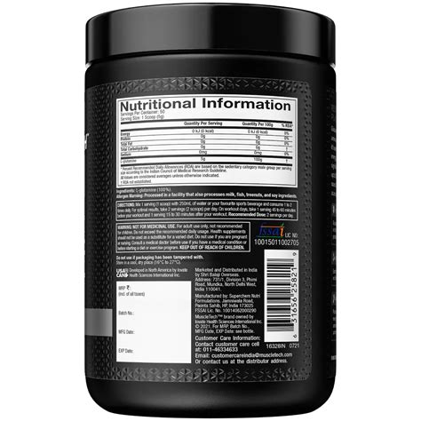 MuscleTech Platinum 100% Glutamine | Amino Acids | Sports Nutrition ...