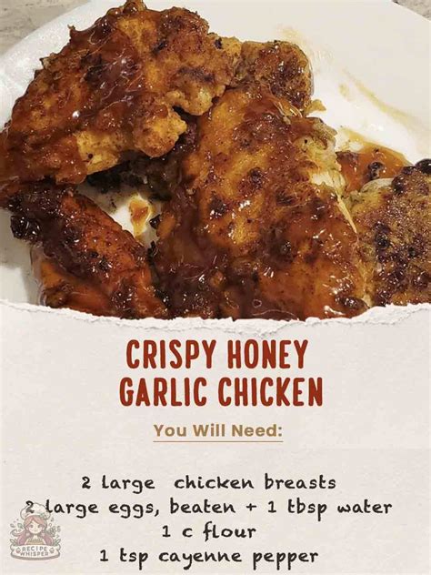 Crispy Honey Garlic Chicken – Recipe Whisper