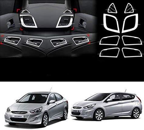 Interior Decoration Chrome Kit For Verna Fluidic 2011-2016 Models ...