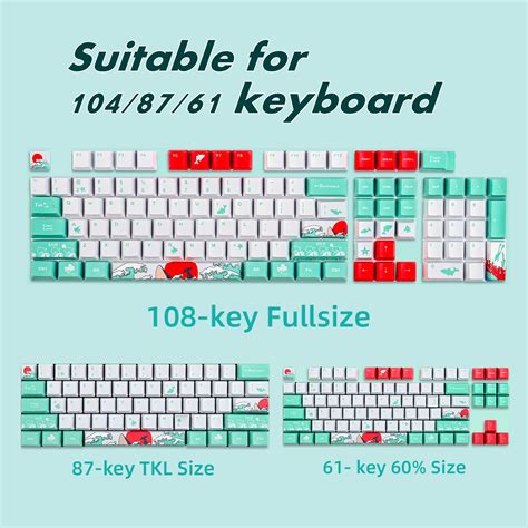 Buy GTSP 104 Japanese Keycaps 60 Percent for GK61 Custom Key Cap Set ...