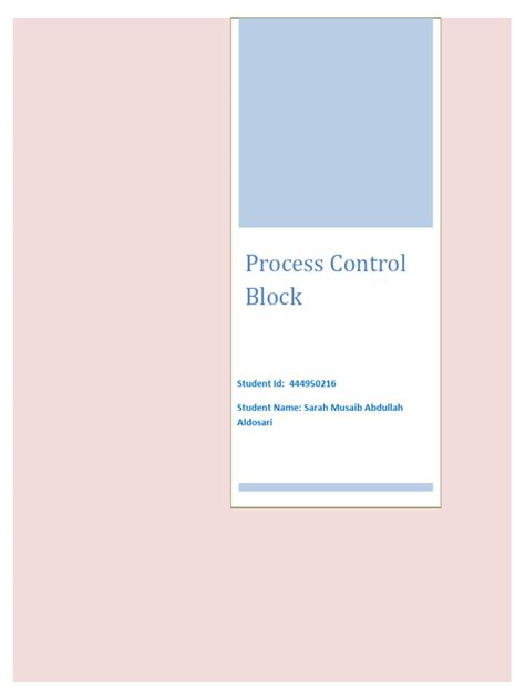 Steps of Process Control Block 的图像结果
