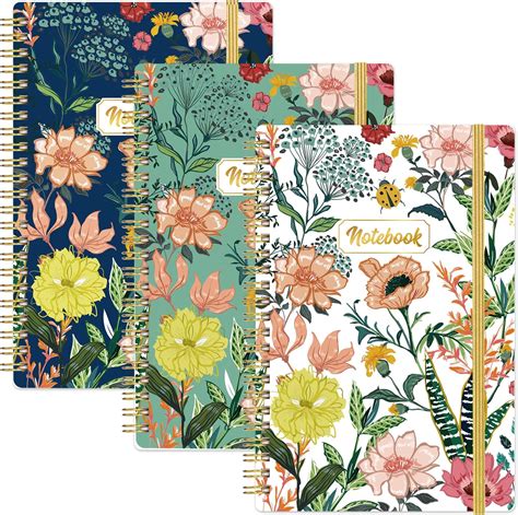 Amazon.com : Spiral Notebook - 3 Pack A5 Lined Spiral Notebook, 5.7" x ...