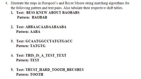 Image result for Horspool Pattern Matching