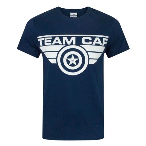 Satın alın Captain America Mens Civil War Team Cap T-Shirt | Joom
