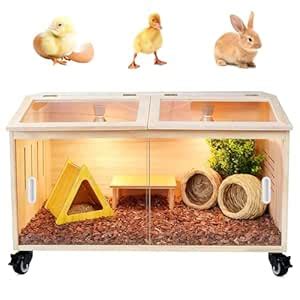 Chick Brooder Heating Box With 4 Heat Lamps, Hold up to 35 Chicks ...