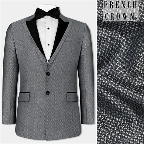 Flint with Tuatara Gray Textured Premium Wool-Blend Single Breasted ...