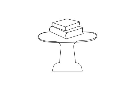 Continuous one-line drawing book on the table art and World Book Day ...