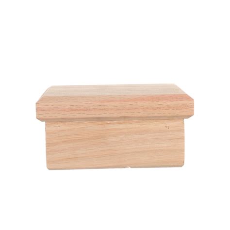 RELIABILT 3-in x 3-in Unfinished Red oak Classic Stair Newel Post Cap 3 ...