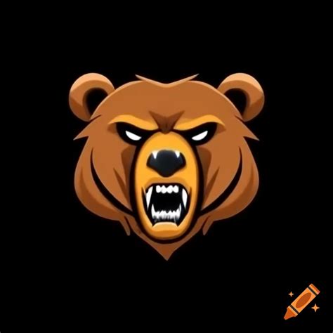Scary bear animation logo design on Craiyon