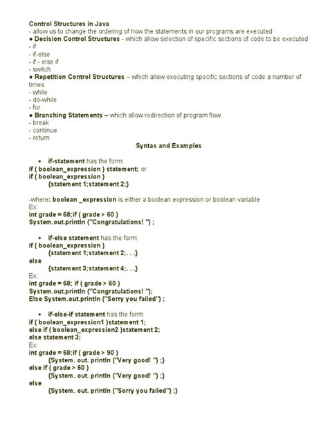 Java Control Structures 的图像结果