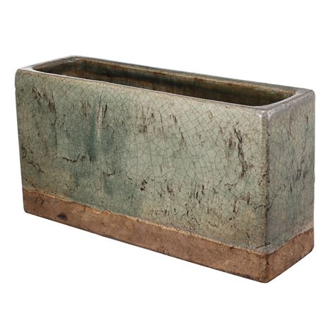15x5" Ever Rectangular Planter, Slate Gray | Rectangular planters ...