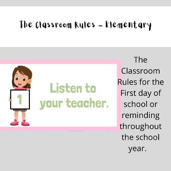 Image result for Classroom Rules Elementary Students