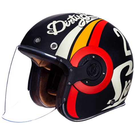 SMK Retro Jet Speed TT Black White Red Matt (MA213) Helmet– Moto Central