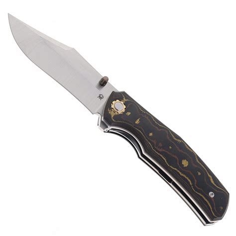 North Mountain Blades Jellyfish 4th Generation Folding Knife Copper Carbon Fiber Handle M390 ...