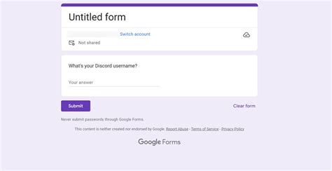 Image result for Google Form Example