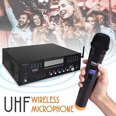 Pyle 4-Channel Karaoke Wireless Mic Amplifier, Built-In CD/DVD, Dual ...