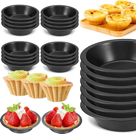 Amazon.com: RHBLME 10 PACK Mini Pie Pans, 5 Inch Reusable Small Pie ...