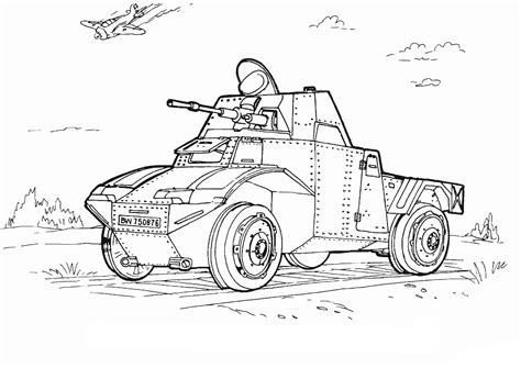 Army Vehicles coloring pages to download and print for free