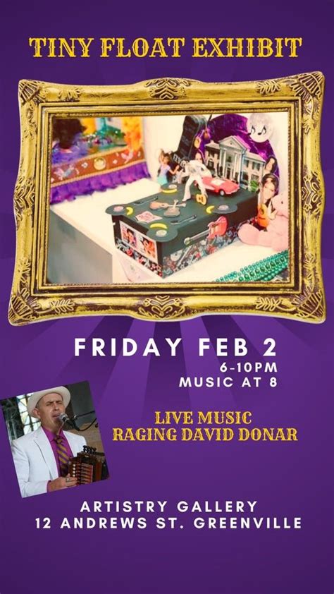 February First Friday Tiny Float exhibit, Artistry Workshops and ...