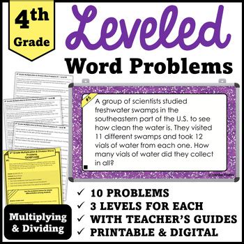 Image result for 4th Grade Level Math Word Problems