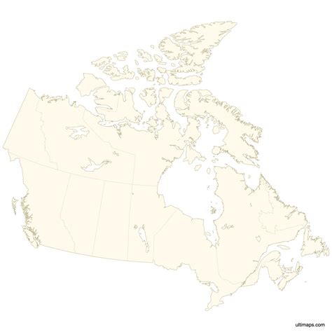 Printable Blank Map Of Canada