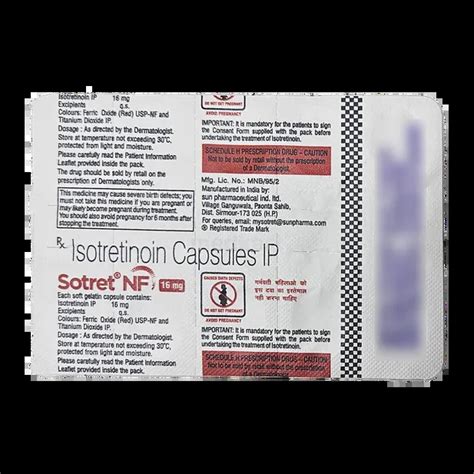 SOTRET NF 16MG CAPSULE 10'S Price, Uses, Side Effects & Substitutes ...