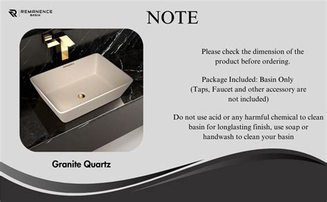 REMANENCE Granite Quartz Countertop Wash Basin | Designer Table Top ...