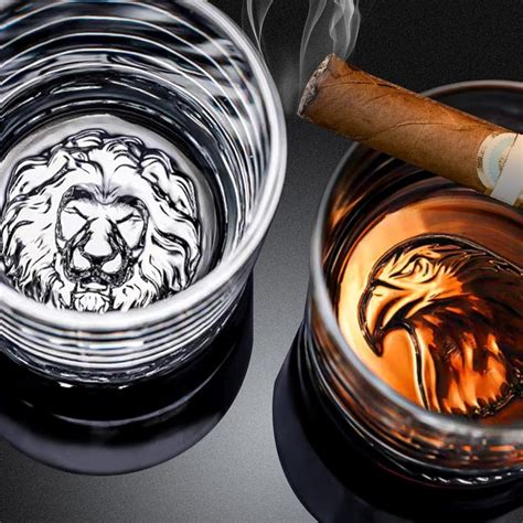 Melbify Plain Lion Whiskey Glass | 300 ml | Animal Whiskey Glass| Whis ...