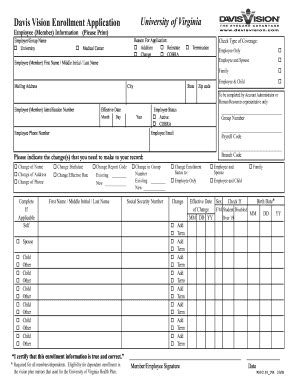 Davis Vision Uva - Fill Online, Printable, Fillable, Blank | pdfFiller