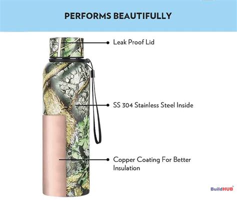 Borosil Vacuum Bottle Trek 700ML, Granite|Borosil Bottle For Workouts ...