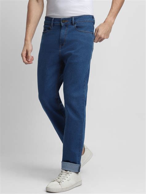 Men's Straight Fit Washed Indigo Stretchable Jeans – DENNIS LINGO