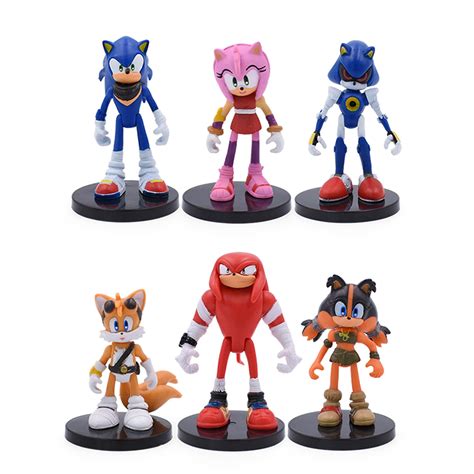 Buy KENMA Sonic Action Figures Set of 6 Hedgehog Action Figures Sonic ...