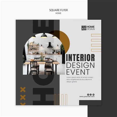Minimalist home square flyer template | Free PSD
